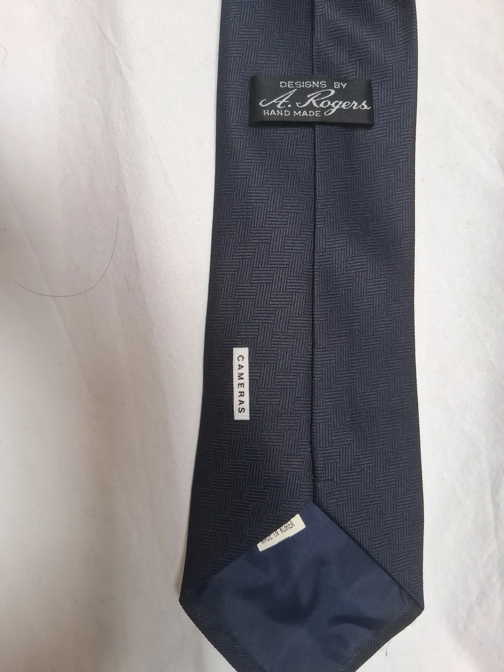 Collector A. Rogers Camera Pattern Black Tie